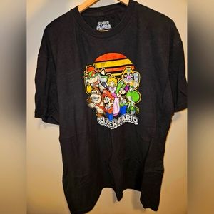 Super Mario T-Shirt Men's Size  2XL Short Sleeve Graphic Black
